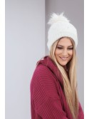 Cream winter hat C8 - Online store - Boutique